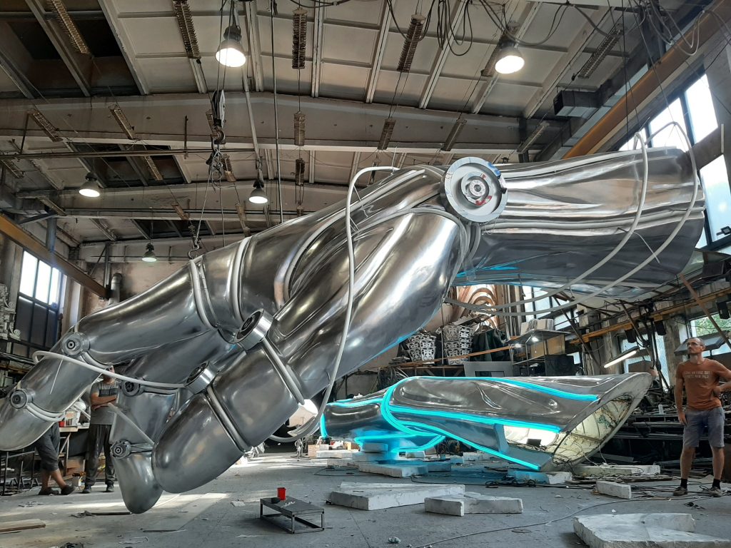 Custom Metal Hand Sculpture for Cyprus Festival