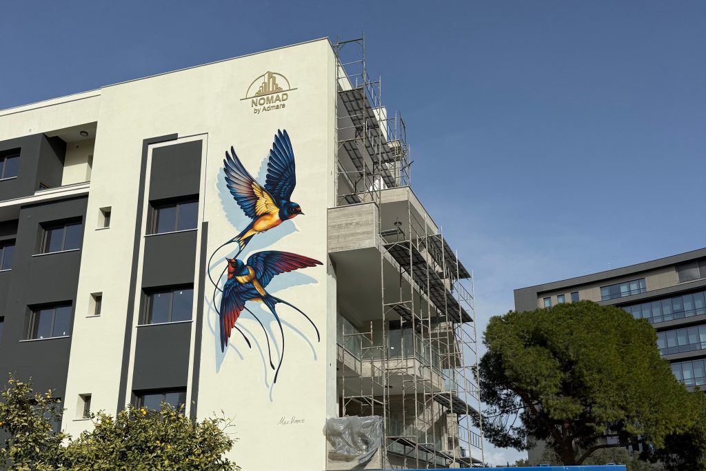 Exterior Building Mural for NOMAD Residential Complex