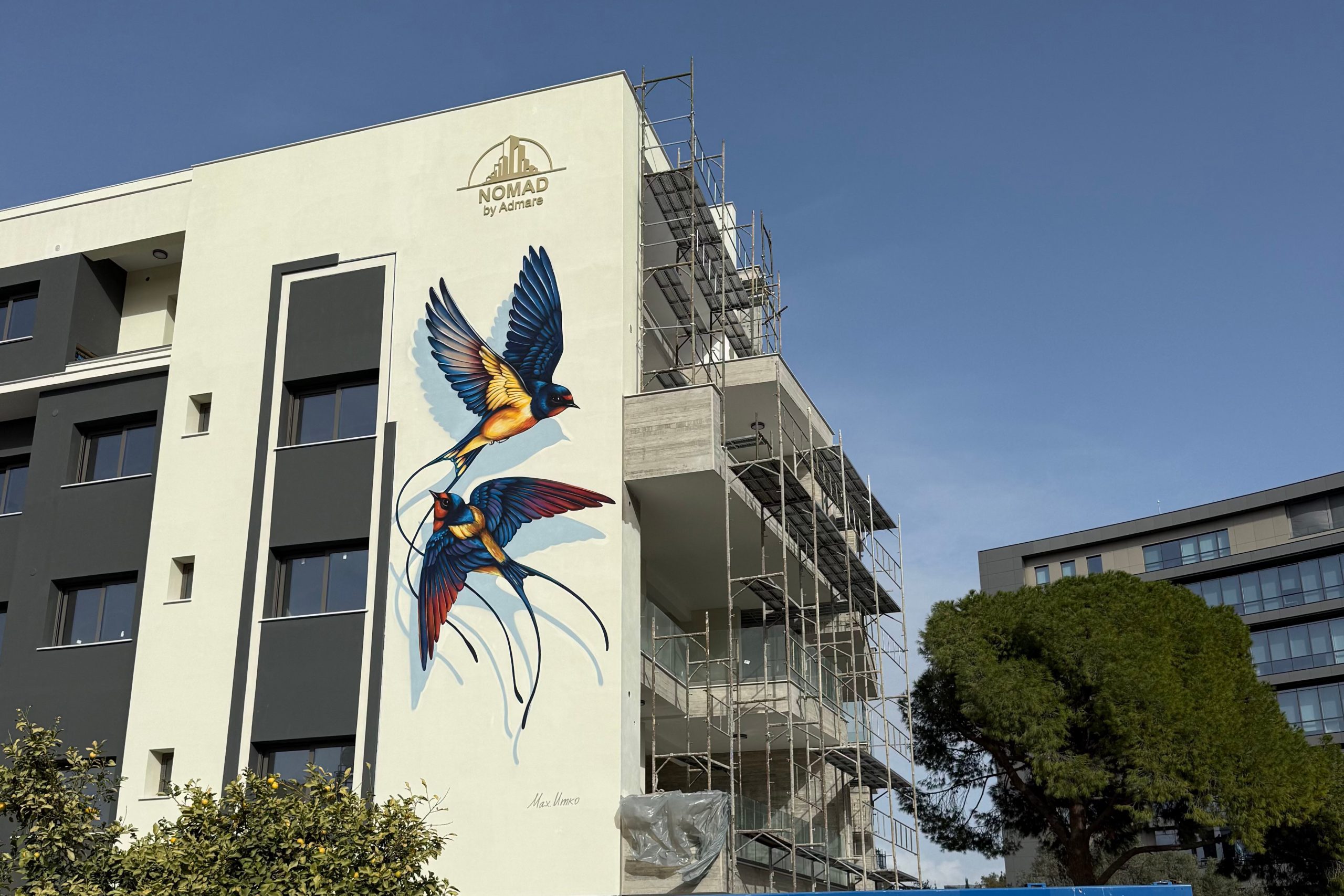 Exterior Building Mural for NOMAD Residential Complex