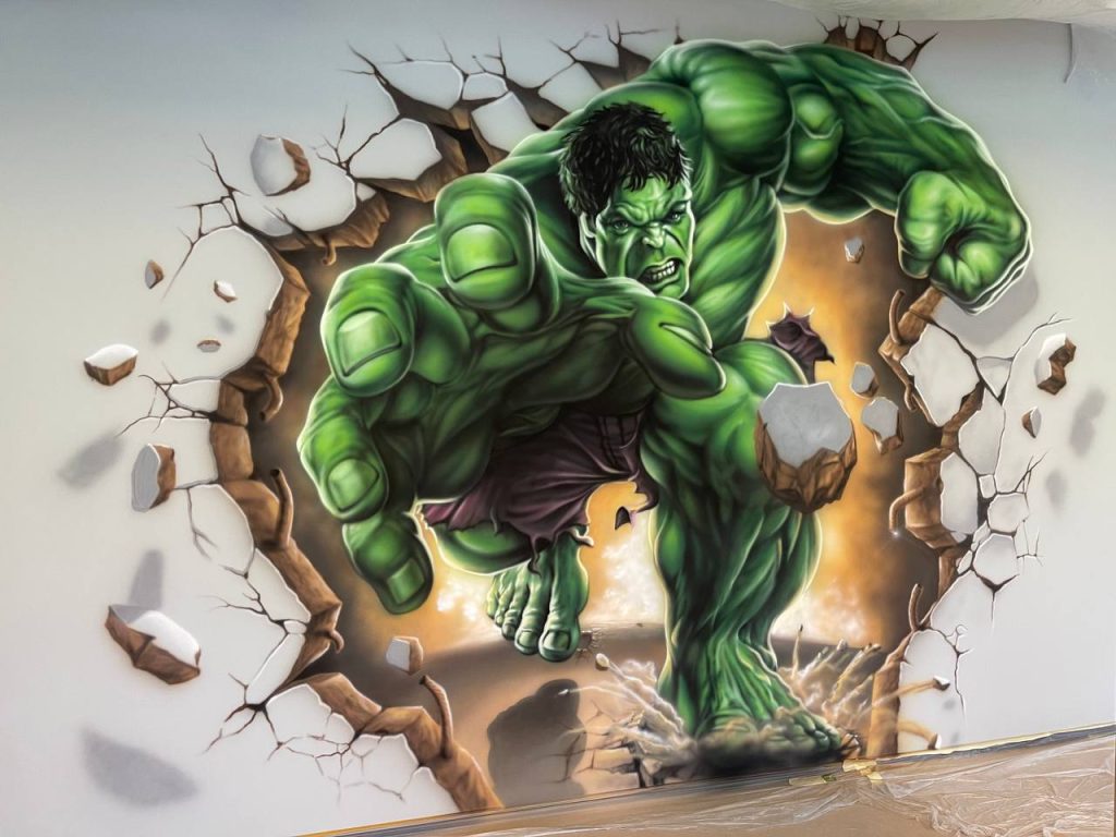 3D Superhero Interior Mural